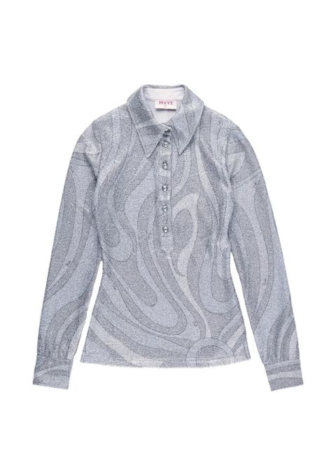 PUCCI long-sleeve polo top - Grey - zdjęcie produktu nr 1