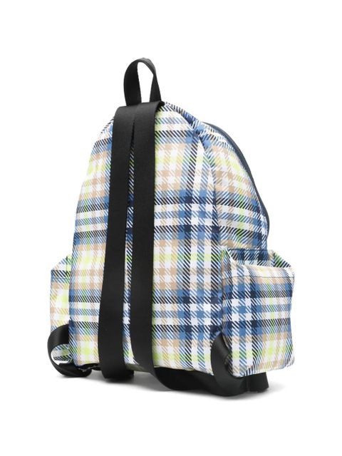 Vivienne Westwood medium George check-pattern logo-patch backpack - Blue