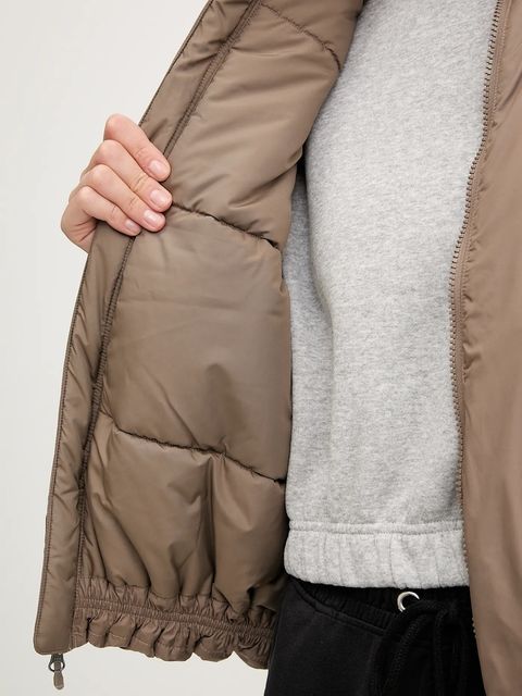 The North Face kurtka bomber Choqa kolor brązowy zimowa oversize NF0A8F1WBOW1