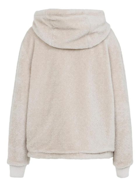 Moncler zip-up fleece hooded jacket - Neutrals - zdjęcie produktu nr 2