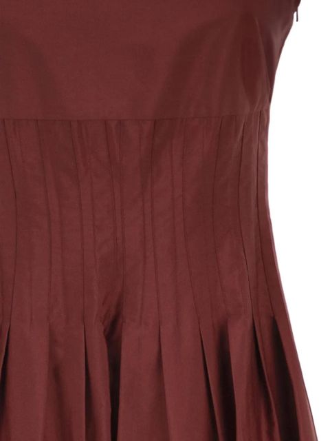 Max Mara square-neck midi dress - Red