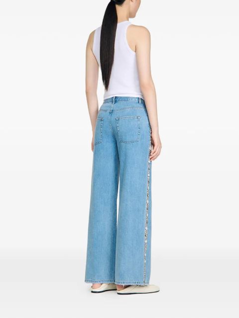 SANDRO rhinestone wide-leg jeans - Blue - zdjęcie produktu nr 2