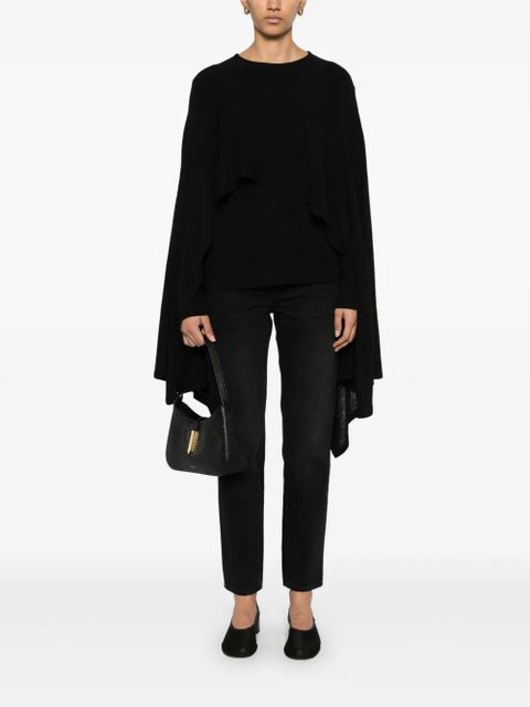 TOTEME cape-design sweater - Black