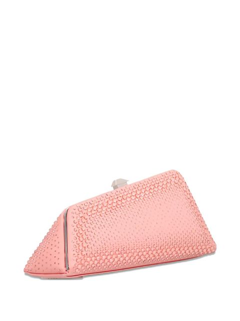 The Attico Long Night crystal-embellished clutch bag - Pink