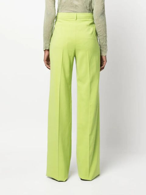 Sportmax high-waisted wide leg trousers - Green