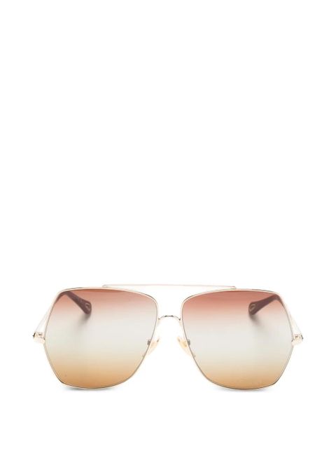 Chloé Eyewear geometric-shape sunglasses - Gold - zdjęcie produktu nr 1