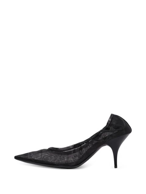 Miu Miu sheer-mesh pointed-toe pumps - Black - zdjęcie produktu nr 2
