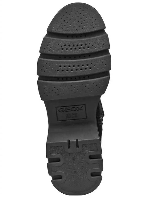 Geox botki zamszowe D PLUETTE damskie kolor czarny na platformie lekko ocieplone D565MA 00022 C9999