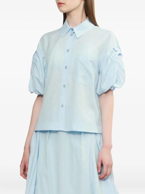 Simone Rocha puffed-sleeve pocket shirt - Blue