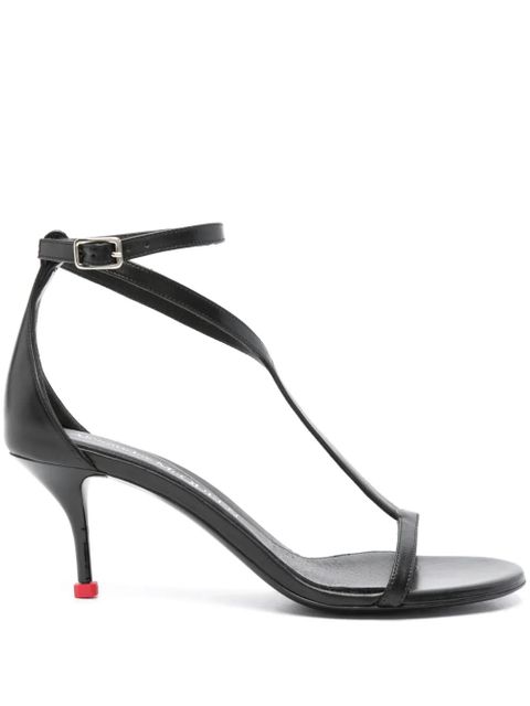 Alexander McQueen Harness 70mm leather sandals - Black - zdjęcie produktu nr 1