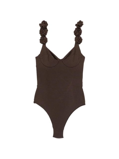 TWINSET floral-applique swimsuit - Brown - zdjęcie produktu nr 1