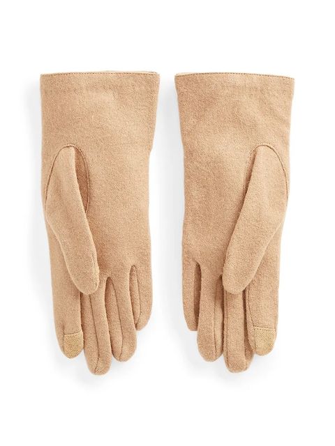Lauren Ralph Lauren rękawiczki wełniane damskie kolor beżowy 454833075 - zdjęcie produktu nr 2
