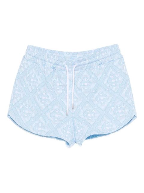 Casablanca drawstring pattern shorts - Blue - zdjęcie produktu nr 1