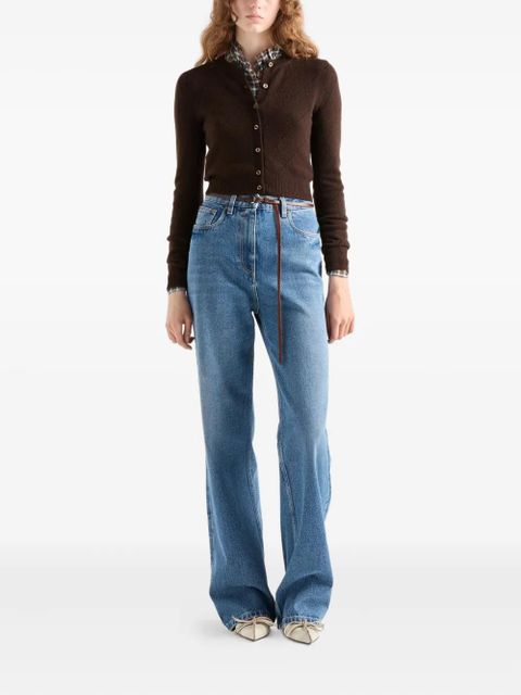 Prada logo-plaque five-pocket jeans - Blue - zdjęcie produktu nr 2