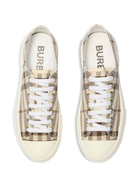 Burberry check embossed-logo sneakers - Neutrals