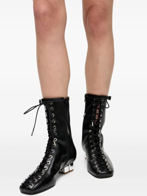 GANNI leather boots - Black