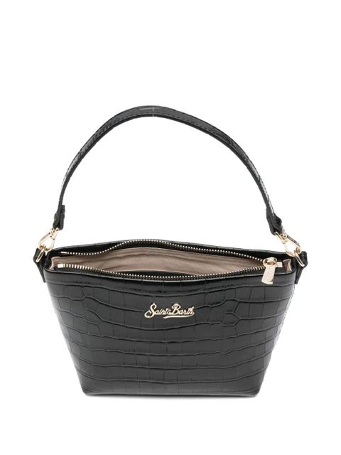 MC2 Saint Barth Aline printed croco bag - Black