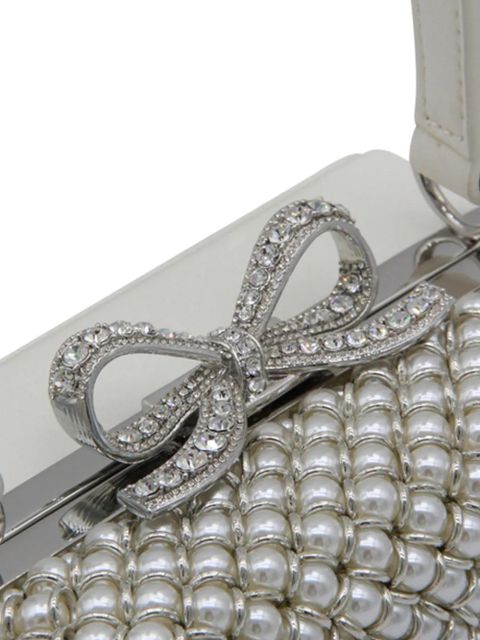 Self-Portrait pearl-embellished tote bag - Grey - zdjęcie produktu nr 2