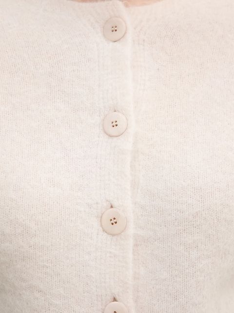 Sandro Ferrone kardigan z dodatkiem alpaki damski kolor beżowy S9YBFNESPOLO