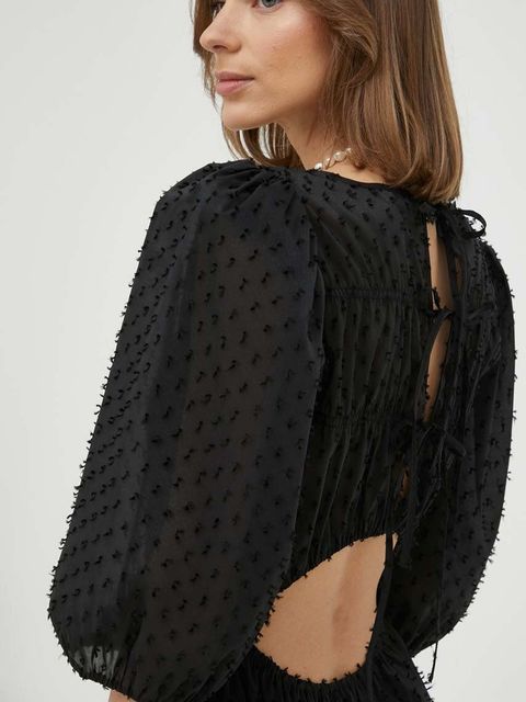 2NDDAY sukienka kolor czarny midi rozkloszowana