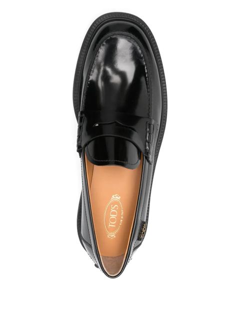 Tod's penny-strap leather loafers - Black