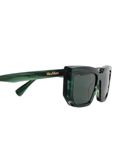 Max Mara Eyewear MM0126 striped geometric sunglasses - Green