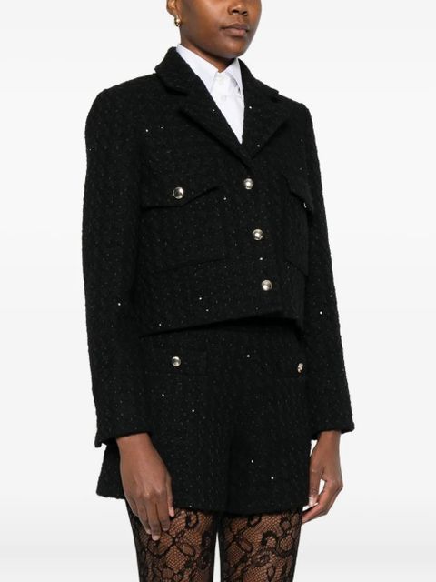 Maje sequin-embellished tweed blazer - Black - zdjęcie produktu nr 2