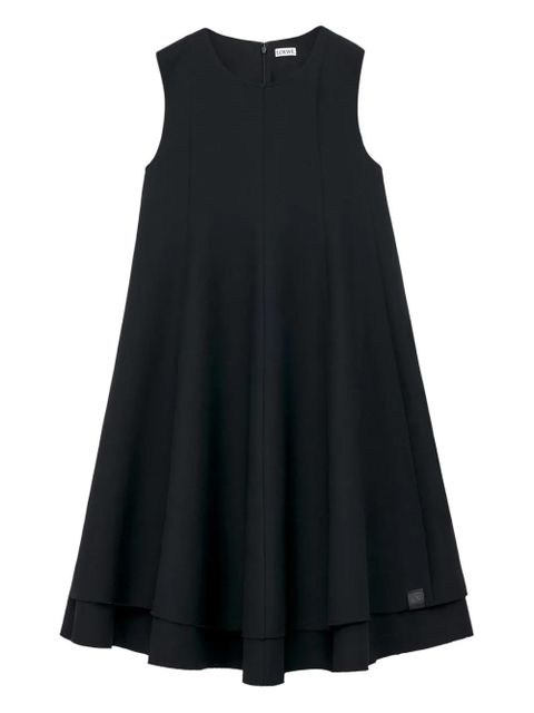 LOEWE sleeveless crew neck mini dress - Black - zdjęcie produktu nr 1