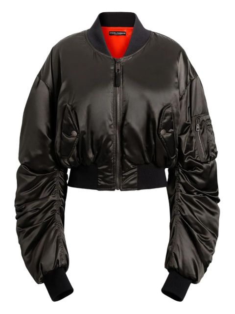 Dolce & Gabbana cropped bomber jacket - Grey - zdjęcie produktu nr 1