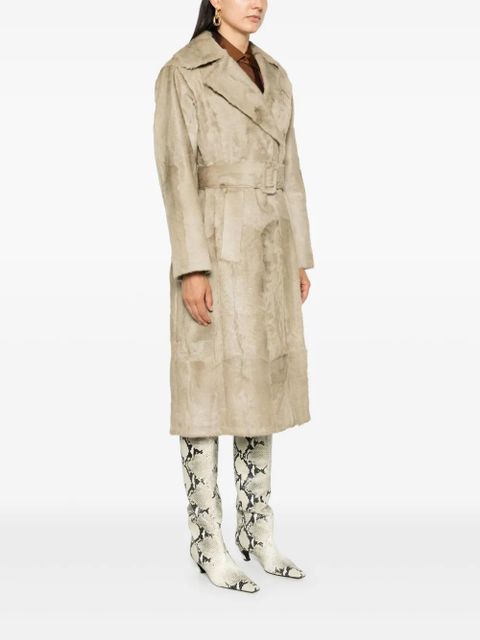 Burberry brushed trench coat - Brown
