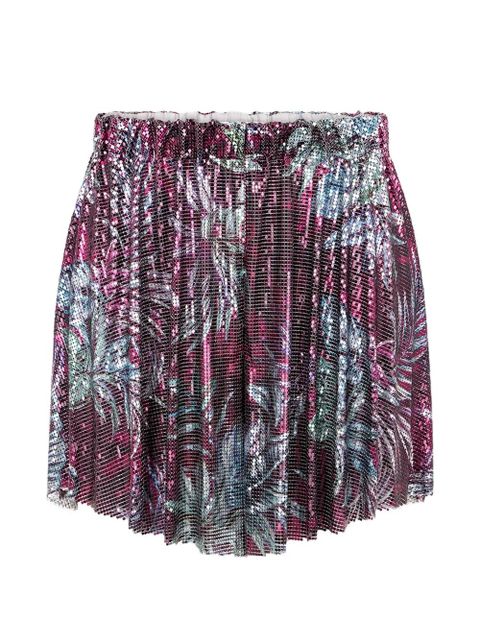 Rabanne palm-tree-print shorts - Purple - zdjęcie produktu nr 1
