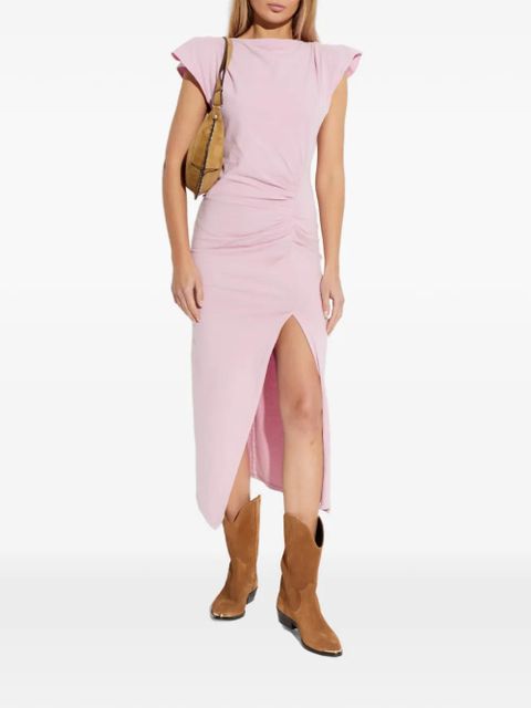 ISABEL MARANT ruched slit dress - Pink