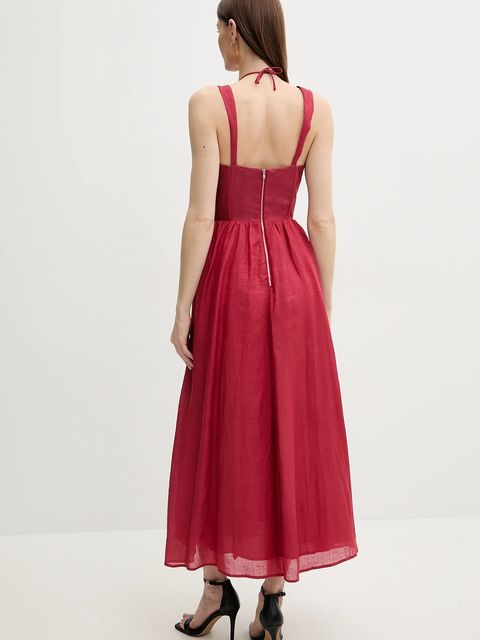 Bardot sukienka ESRA kolor czerwony maxi rozkloszowana 59237DB - zdjęcie produktu nr 2