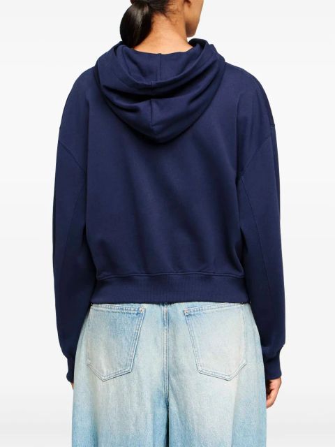 JW Anderson anchor-embroidered hoodie - Blue