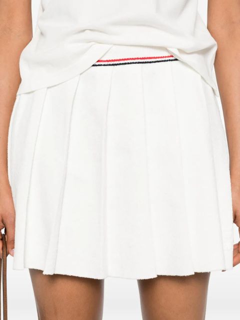 Miu Miu cotton-blend pleated skirt - White