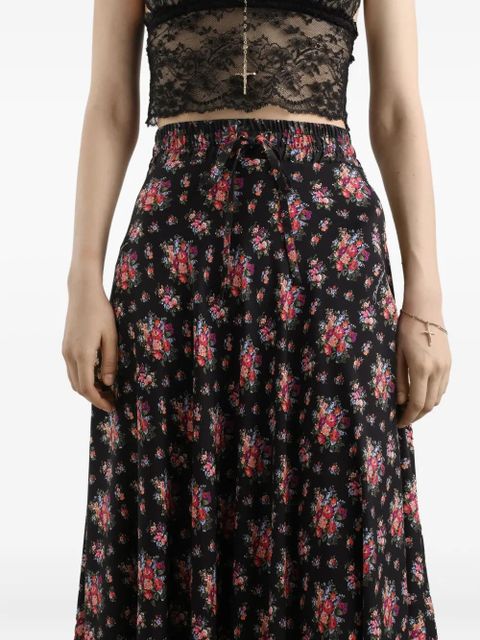 Dolce & Gabbana floral midi skirt - Black