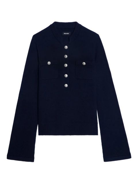 Zadig&Voltaire button-detail jumper - Blue - zdjęcie produktu nr 1