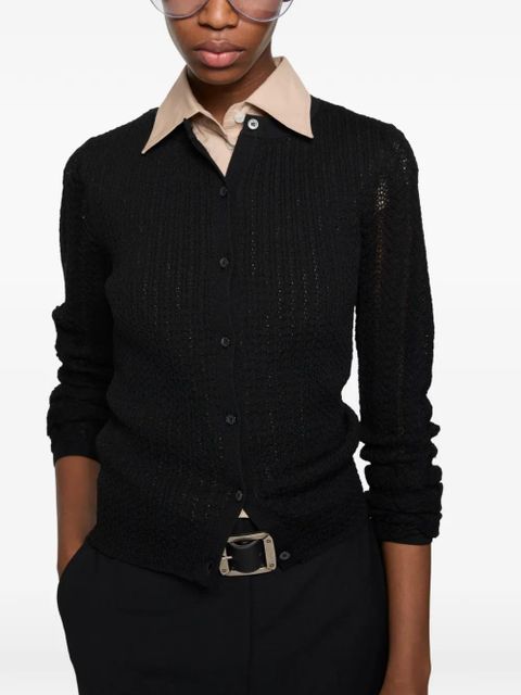 Acne Studios button knitted cardigan - Black