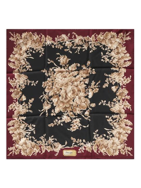 Dolce & Gabbana floral-print silk scarf - Black - zdjęcie produktu nr 1