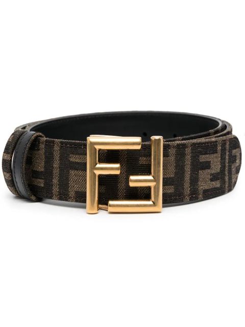 FENDI monogram-print logo-buckle belt - Neutrals - zdjęcie produktu nr 1