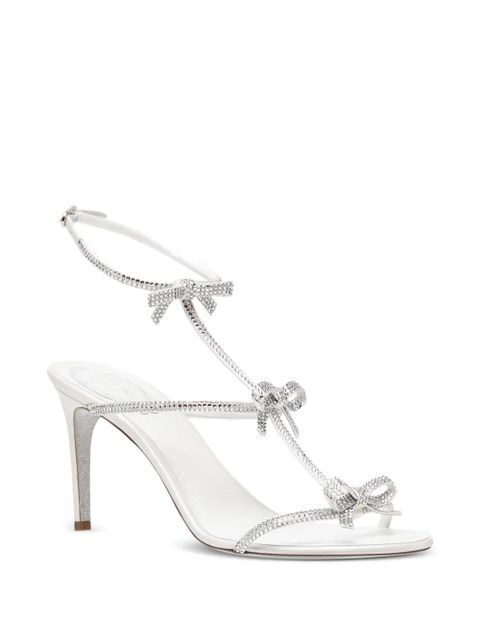 René Caovilla 80mm Caterina heeled sandals - White