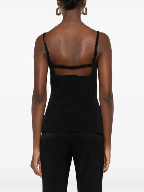 Nanushka square-neck sleeveless top - Black