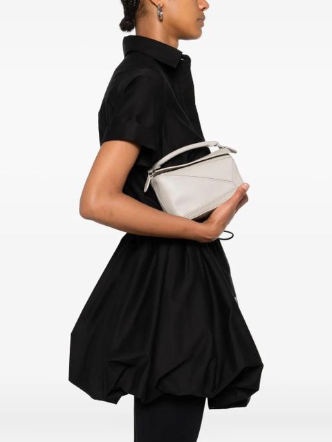 LOEWE mini Featherlight Puzzle calfskin cross body bag - Grey - zdjęcie produktu nr 2