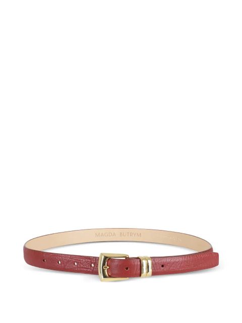 Magda Butrym logo-debossed grained leather belt - Red - zdjęcie produktu nr 2