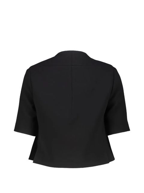 KHAITE Franc folded-neckline peplum jacket - Black - zdjęcie produktu nr 2