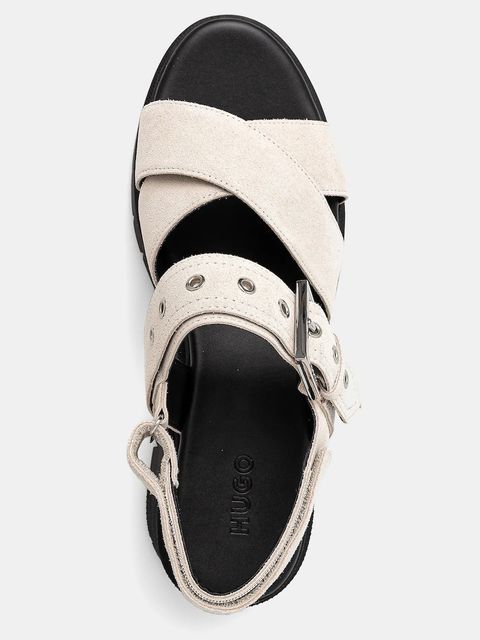 HUGO sandały zamszowe Kris