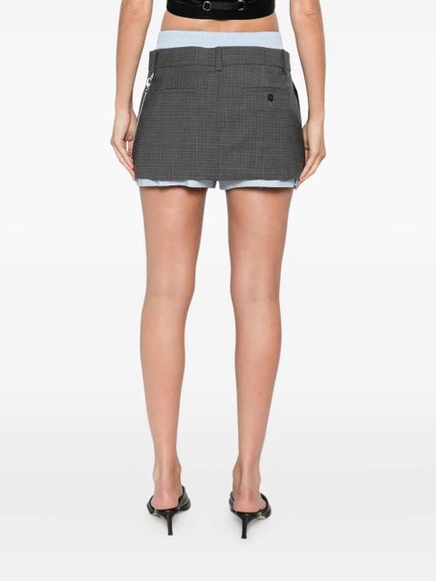 Alexander Wang pleated key-chain shorts - Grey