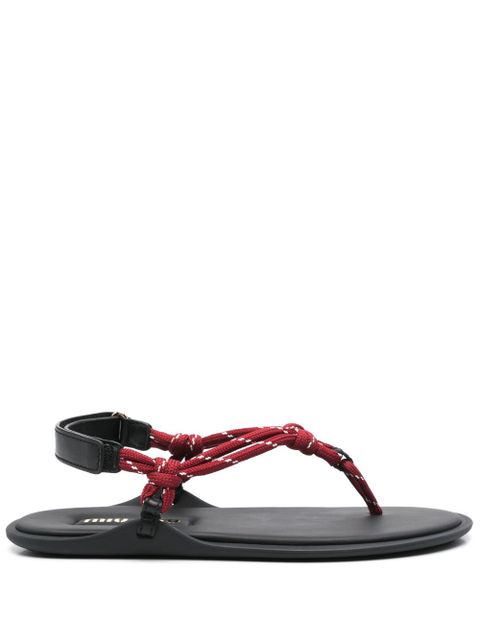 Miu Miu cord-strap sandals - Red - zdjęcie produktu nr 1