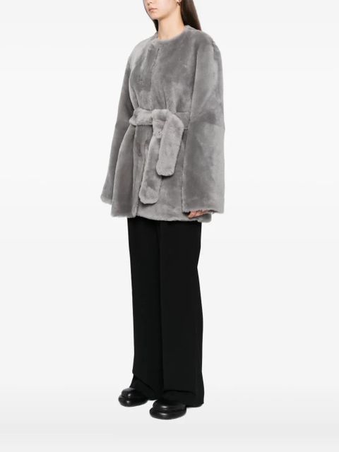 TOTEME plush shearling jacket - Grey