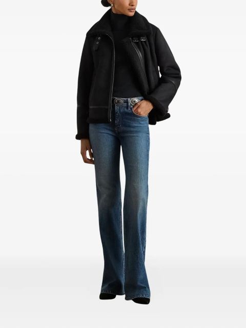 Lauren Ralph Lauren shearling zip-up jacket - Black